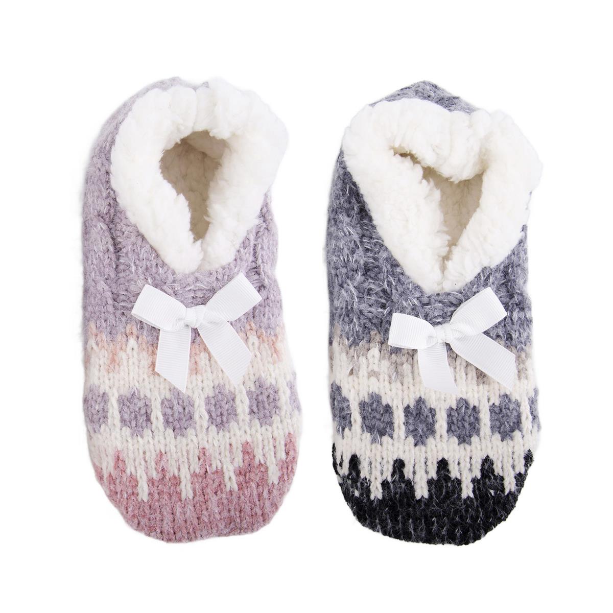 Nordic T. Sherpa Slipper Socks, 2 asst, ht