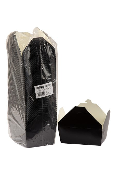 C.E. ELITE BLACK TAKEOUT PE BOX #4 (20 X 14 X 9CM) 160/CS