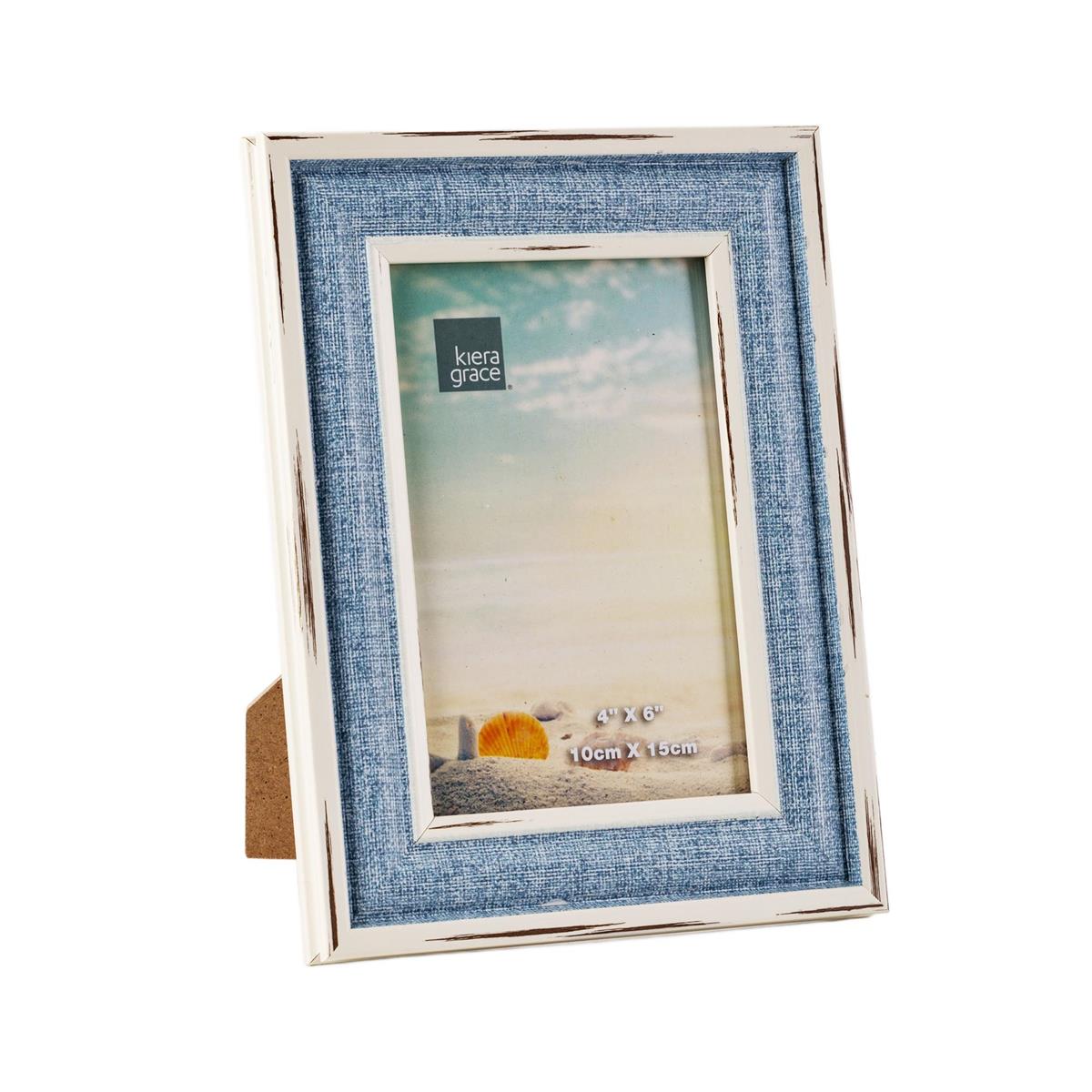 KG Kin 4x6" Photo Frame Antique Blue/White, PS Plastic