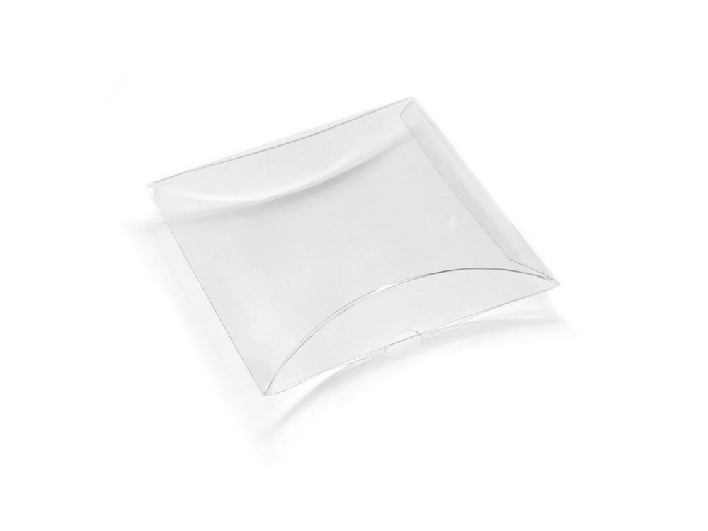 Gift Craft: PVC Clear Pillow Favor Box Value-Pack B) Lrg 12.5x9.5x3cm 5pc