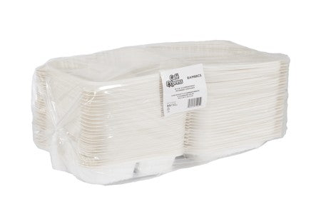 CAFE EXPRESS MFPP 3-COMP HINGED CONTAINER 8" X 8" 50/PK x 3/CS