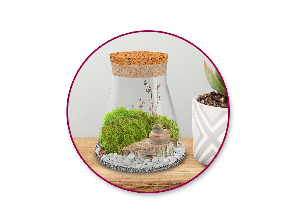 Craft Décor: 10x12cm DIY Beaker Clear Glass w/Cork Stopper