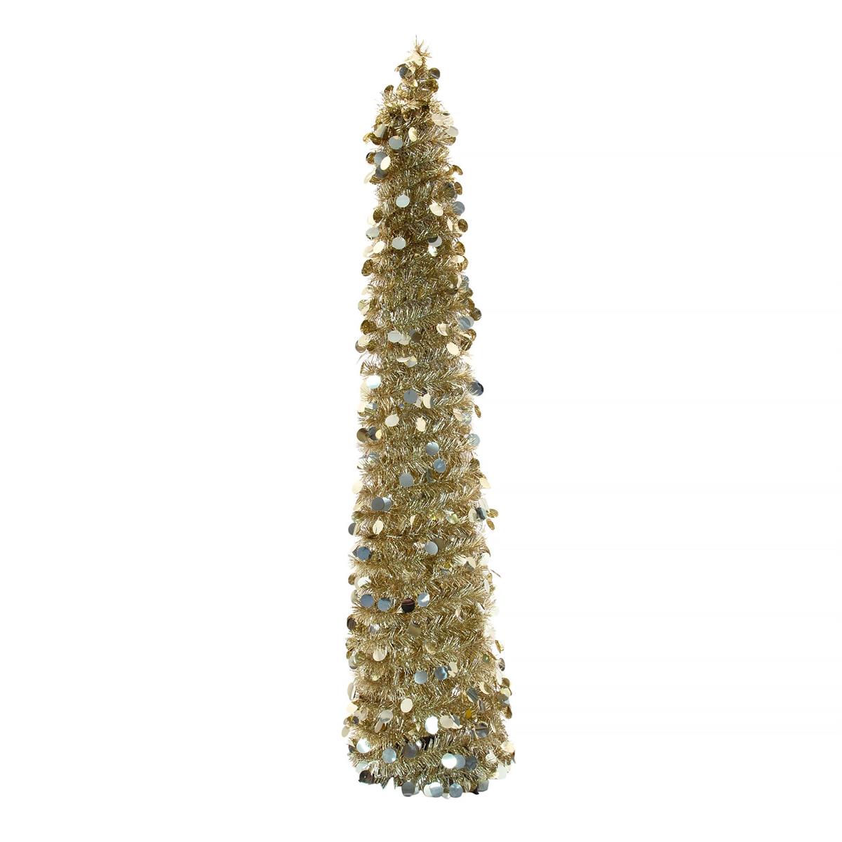 Deco N. 5ft Pop-Up Xmas Tree, Gold, 13x4x13", box