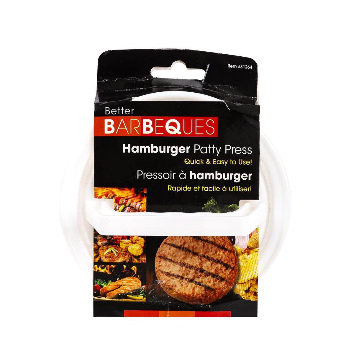 BBQ Hamburger Patty Press, wrap around card, PP Material