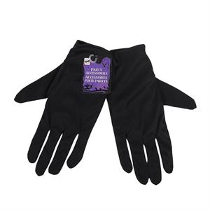 Party Gear Black Costume Gloves, hang tag