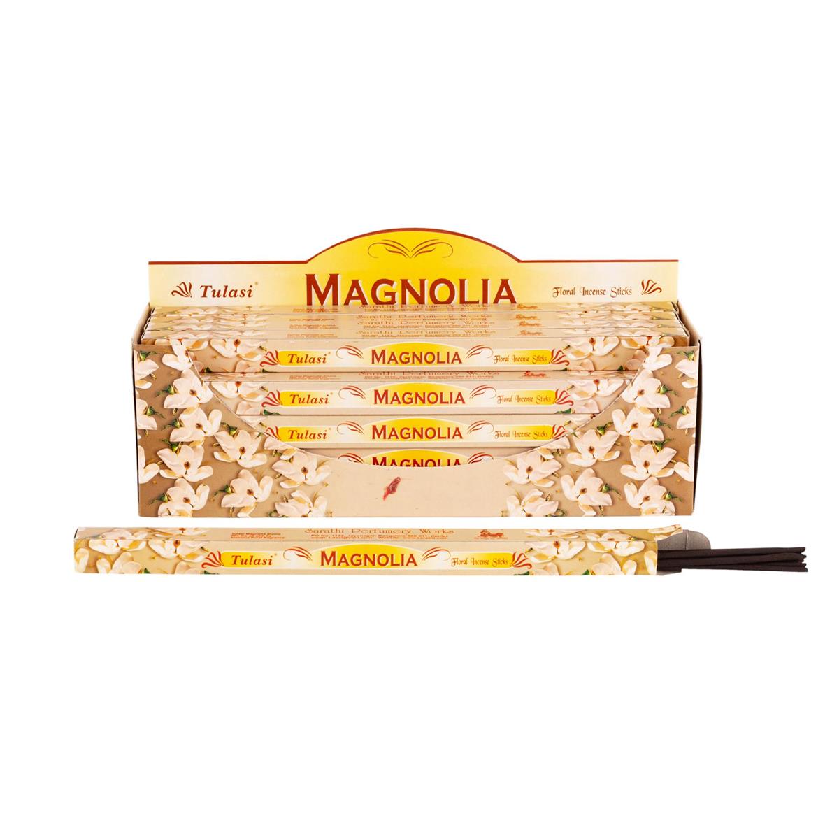 Tulasi, 9" 8 pcs, Incense Sticks, Magnolia, 25/display box