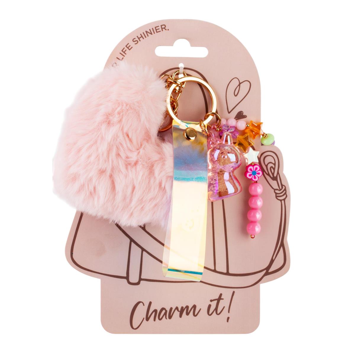 Bodico, Plush Heart Bag Charm w Unicorn, hc