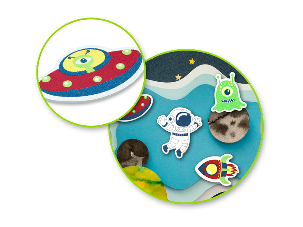 Krafty Kids: Foam-Fun 3D Stickers Themed E) Outer Space