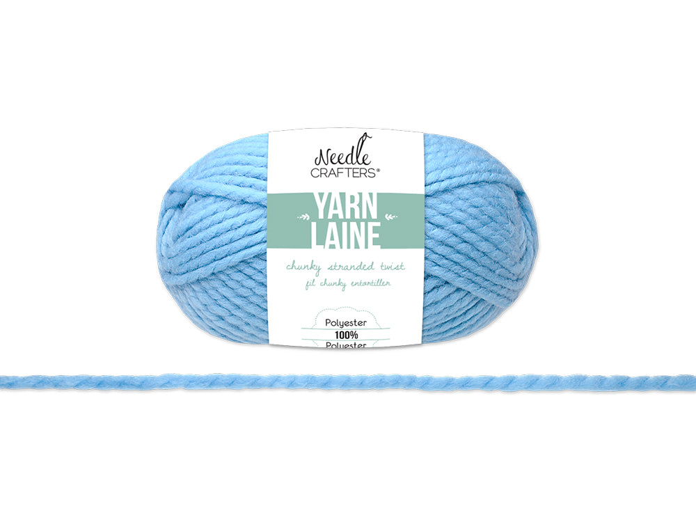 Needlecrafters: 100g Chunky Stranded Twist Poly Yarn B) Baby Blue