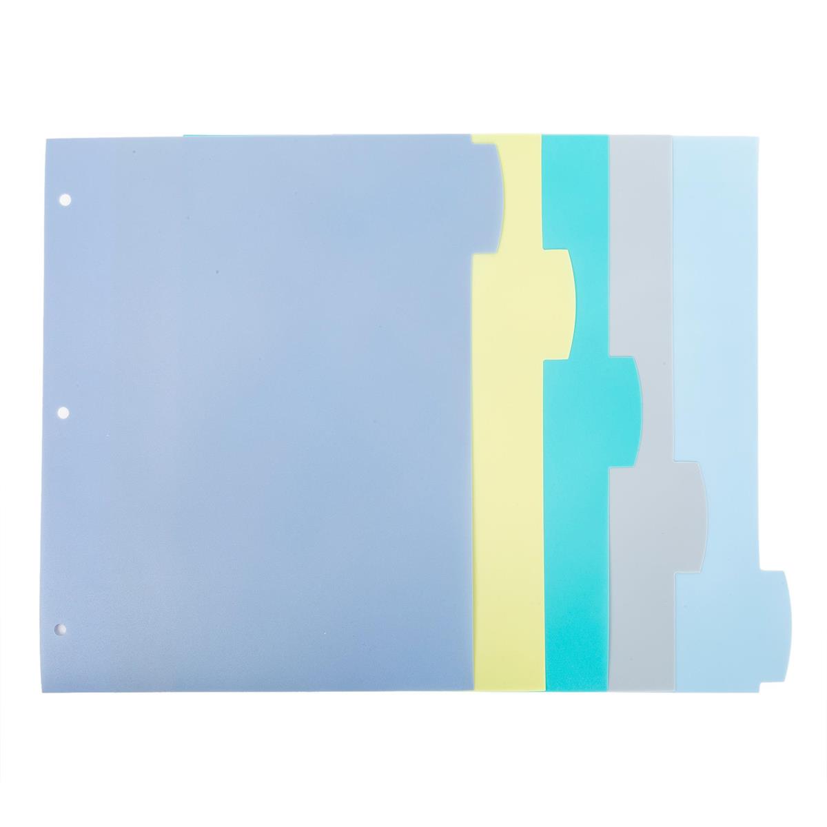 O.WKs. 5-pc Write-on PVC Dividers, 9.25 x 11" bag 24/dsp