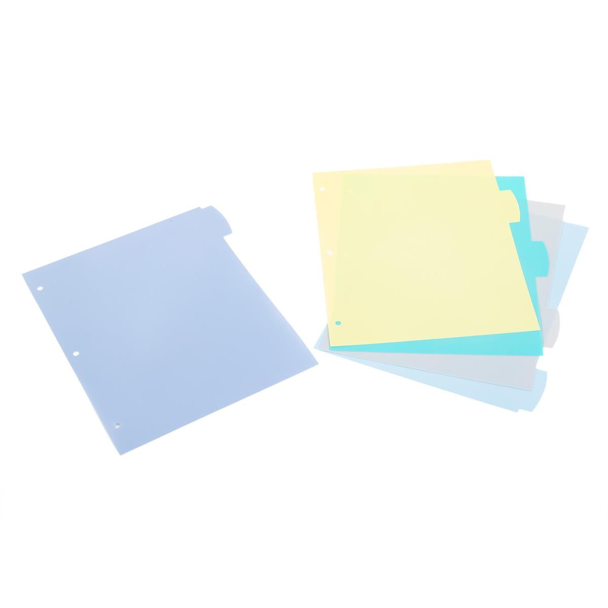 O.WKs. 5-pc Write-on PVC Dividers, 9.25 x 11" bag 24/dsp