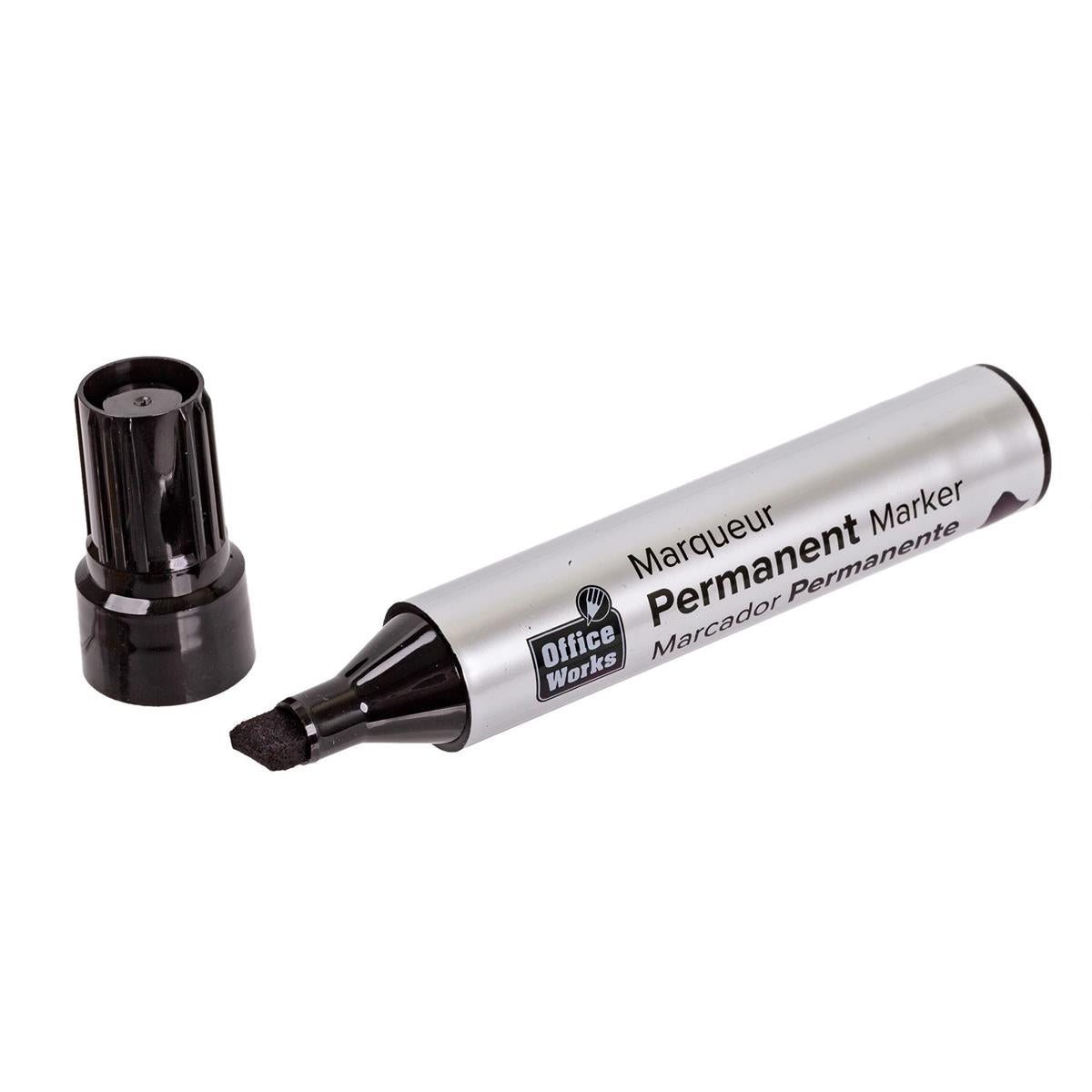 O.WKs. Jumbo Permanent Marker, Black, Chisel Head, b/c