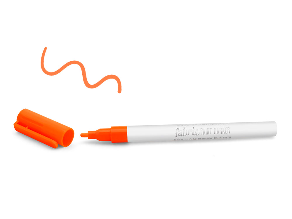 Color Factory: Fabric Paint Marker Permanent 3ml B) Neon Orange