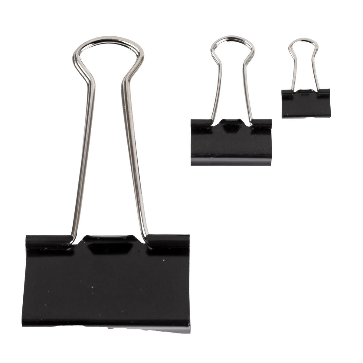 O.Ws 10-PC Binder clip set Assorted sizes, b/c