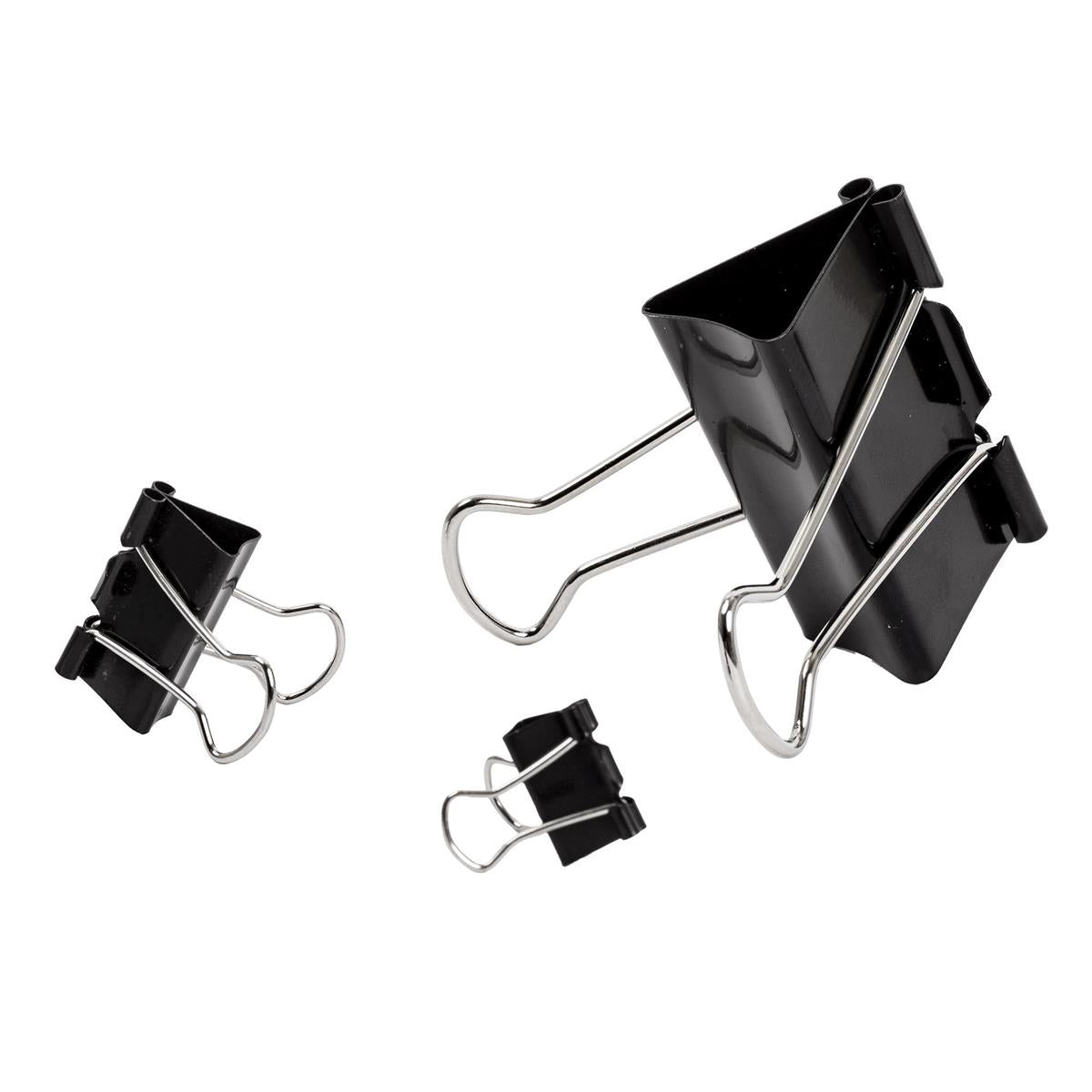 O.Ws 10-PC Binder clip set Assorted sizes, b/c