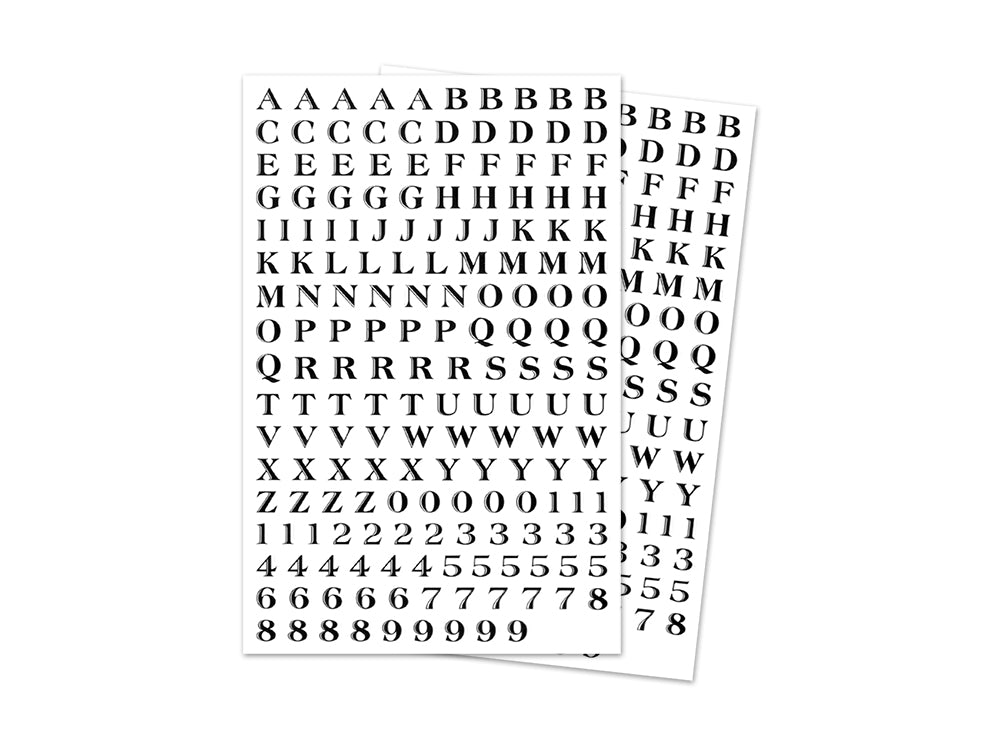 Paper Craft Sticker: 4"x5.25" Mini Fonts 2 Sheets A) Fancy