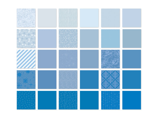 Cardstock: 12"x12" Color Theme Stack Pad x30 Double-Sided 230GSM D) Blue