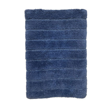 Bath Mat Cotton (stripe) - Navy 20"x31.5" 50X80 -