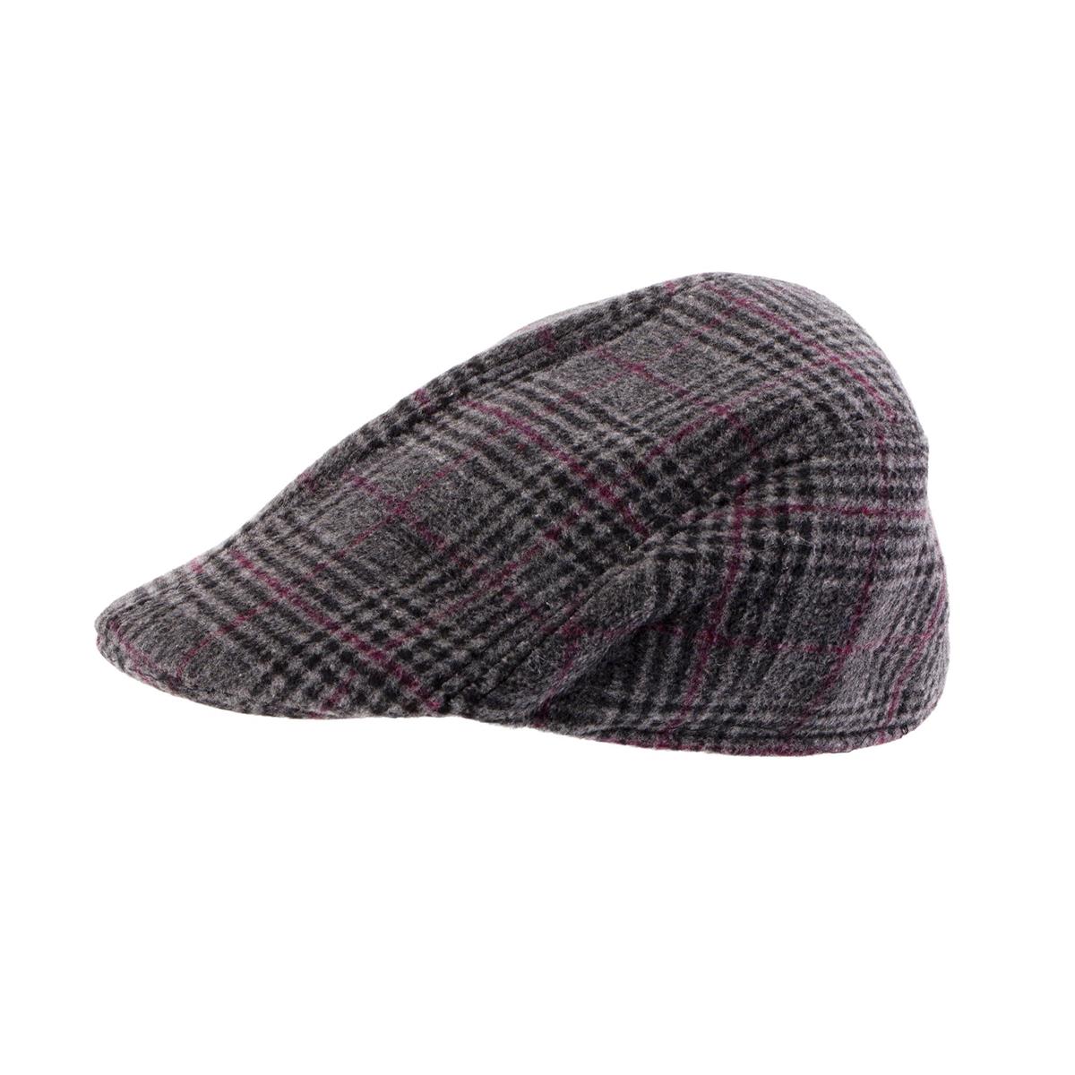 Nordic T. Grey Plaid Cabbie Hat, w NO Ear Flap, Men's, ht