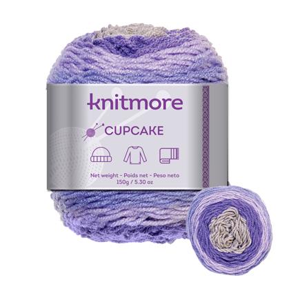CUPCAKE KNITTING YARN-PURPLE TONES 150G/295 yrds