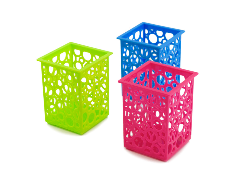 Craft Storage: 3"x3"x4" Utility Basket Sqr Asst 3-Col