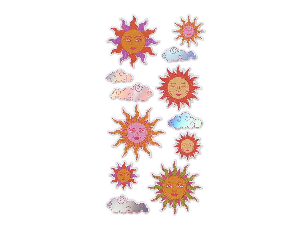 Paper Craft Sticker: 3.9"x7.5" Vinyl Holographic A) Celestial