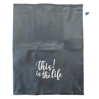 TITL-PRINTED BREAD BAG-BLACK 8X12 INCHES