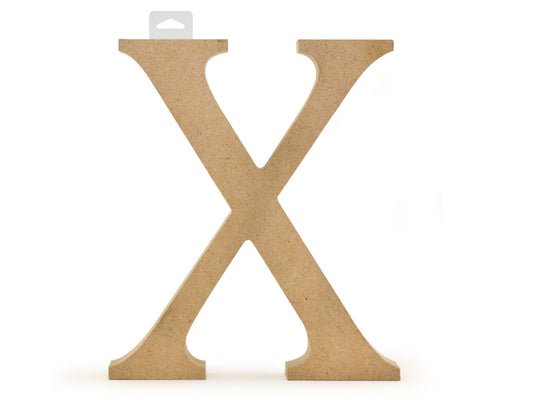 Wood Letters: 5 1/8" MDF Standing X