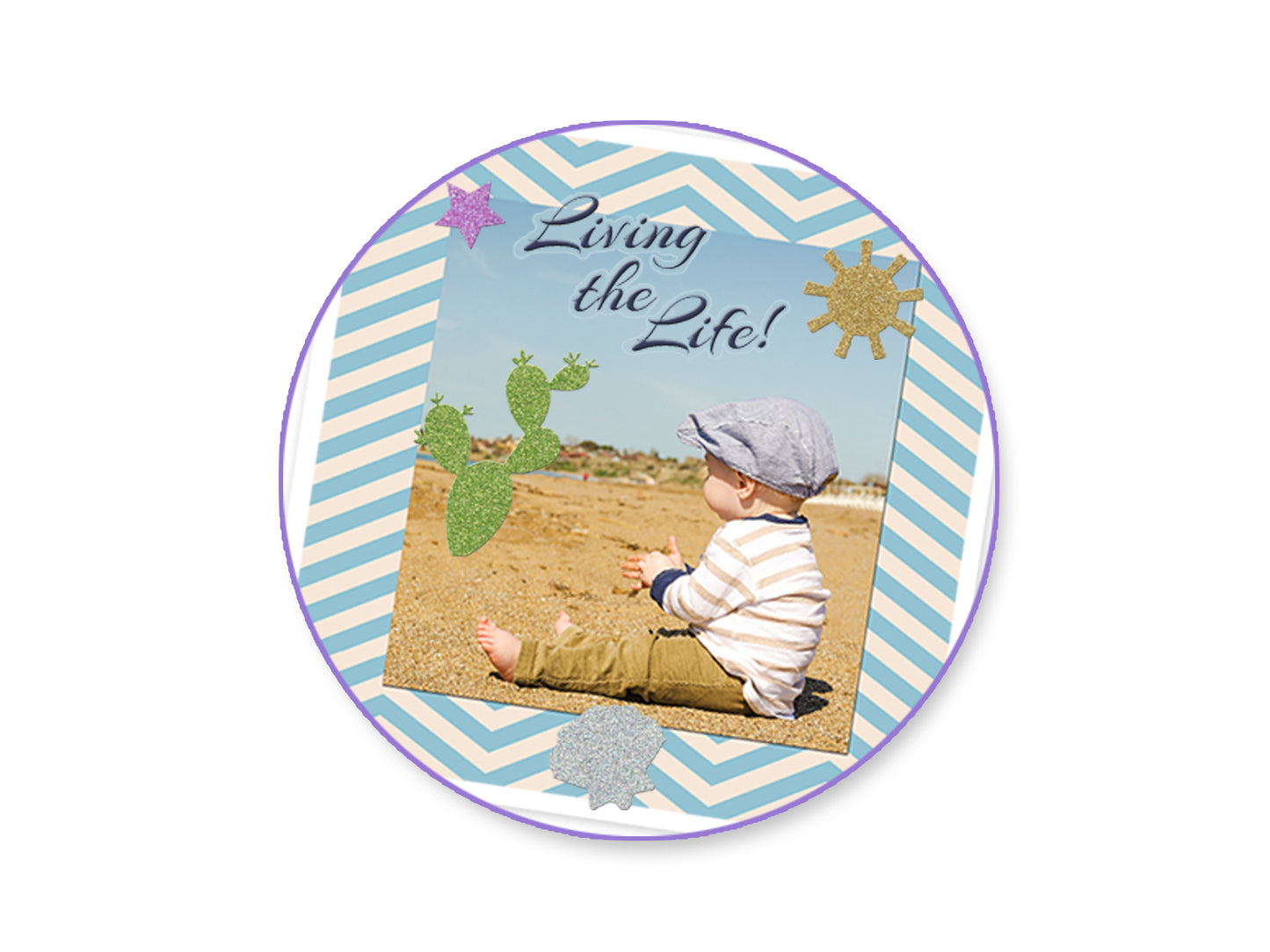 Paper Craft Sticker: 11.5x23.2cm Glitter Themed D) Llama