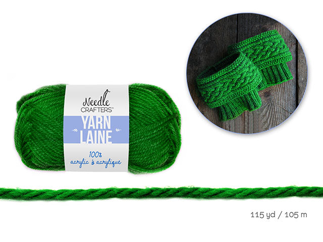 Needlecrafters: 50g Acrylic Yarn Standard Ball Dyed L) Hunter Green