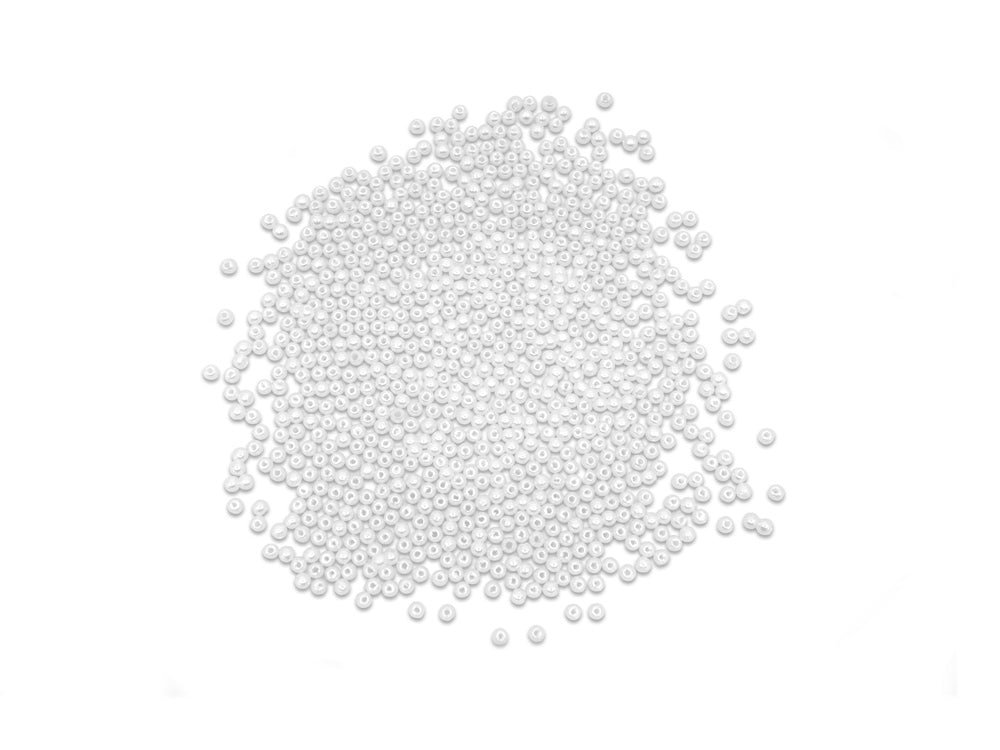 Pearl Beads: Acrylic Sleek White Value-Pack A) 3mm~ 850pc