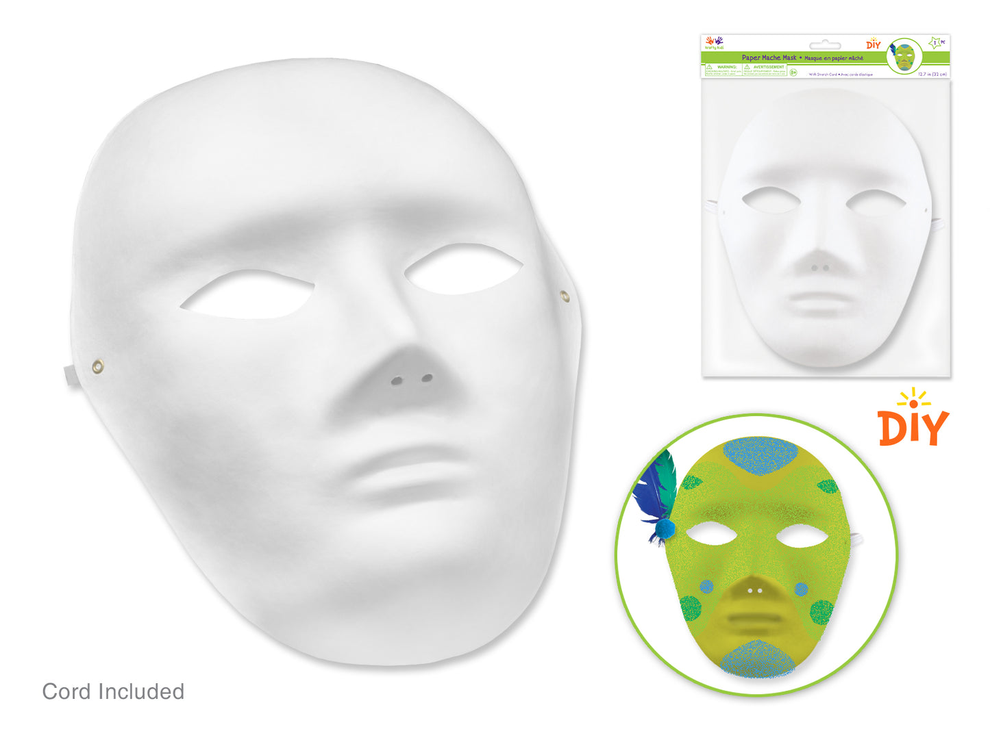 Krafty Kids: 'Diy' Mask W/Elastic Band G) Male Full Face