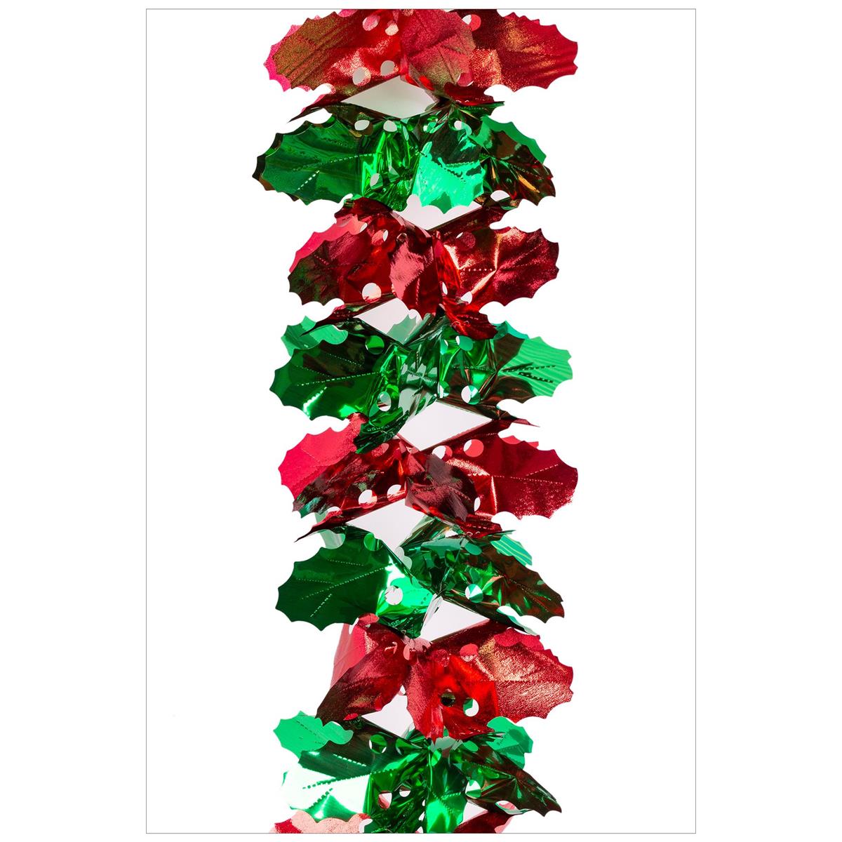 Deco N. 8ft Xmas Foil Chunky Garland. PBH