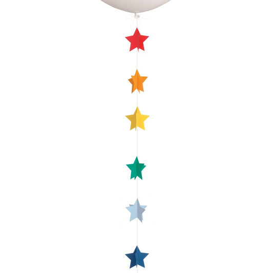 3D Paper Stars Balloon Tail  6 ft