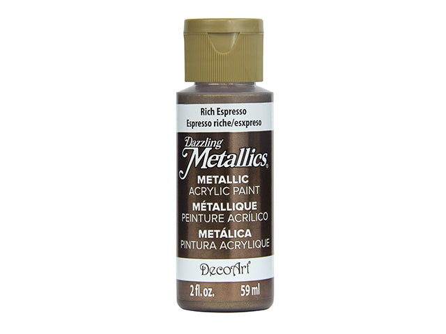 Dazzling Metallics Paint: 2oz All-Purpose Shimmering Luster DA070-336 DA245 Rich Espresso