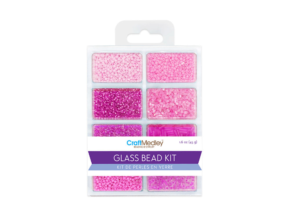 Glass Bead Kit: Rocailles/Seed Beads/Bugles 45g ULTIMIX E) Blush