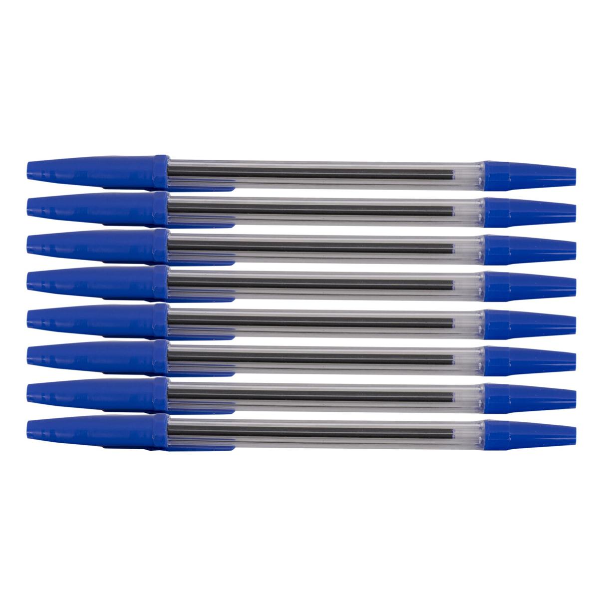 O.WKs. 8-pc 6.25" Ball Pens, Blue (A196621)