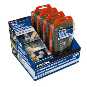 Screwdriver/Bit Set & Socket Set 23Pc