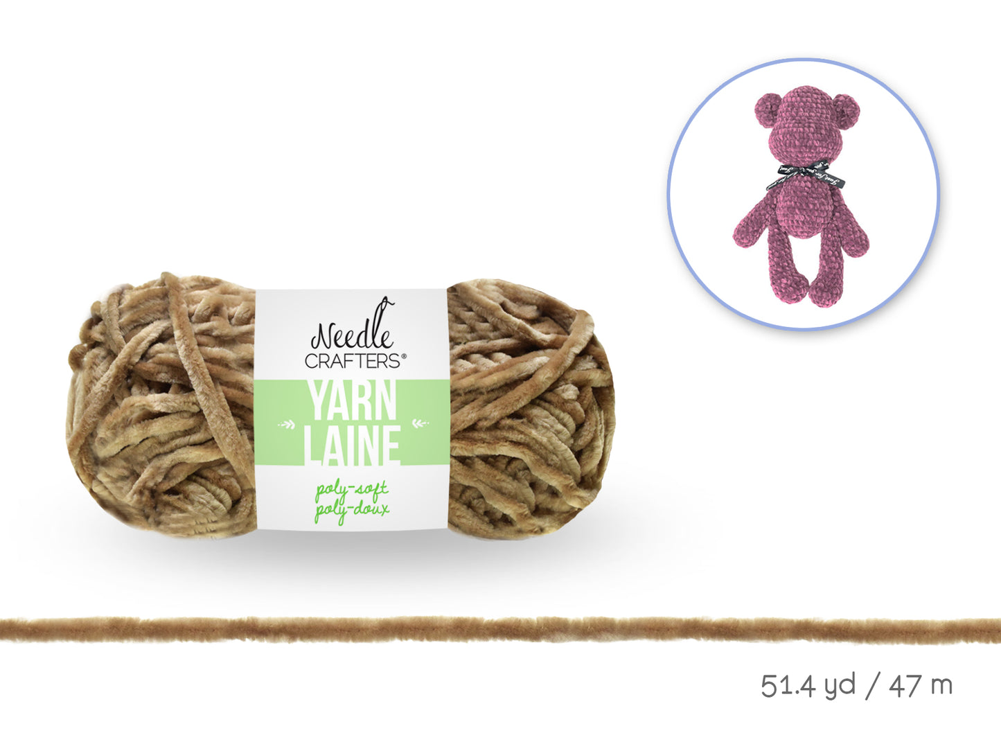 Needlecrafters: 50g Poly-Soft Yarn Ball B) Beige