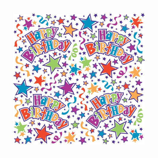 Birthday Stars Gift Wrap  30" x 5 ft