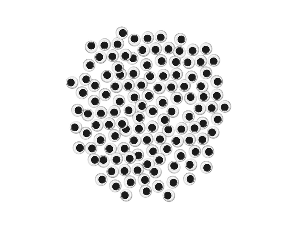 Paste-On Googly Eyes: Round 10mm 125/pk B) Black