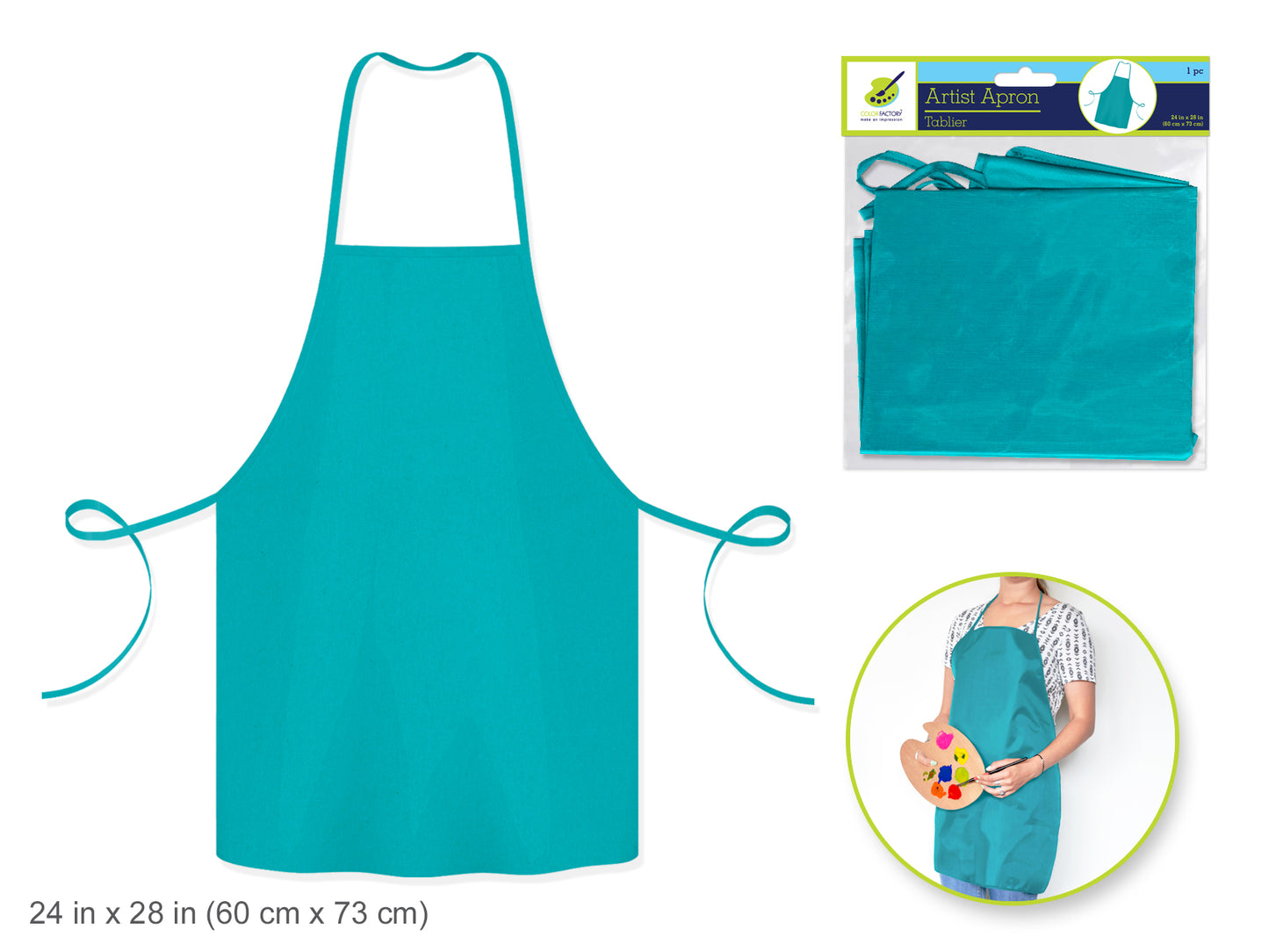 Color Factory: Artist Apron 24"x28" w/String Strap&Closure
