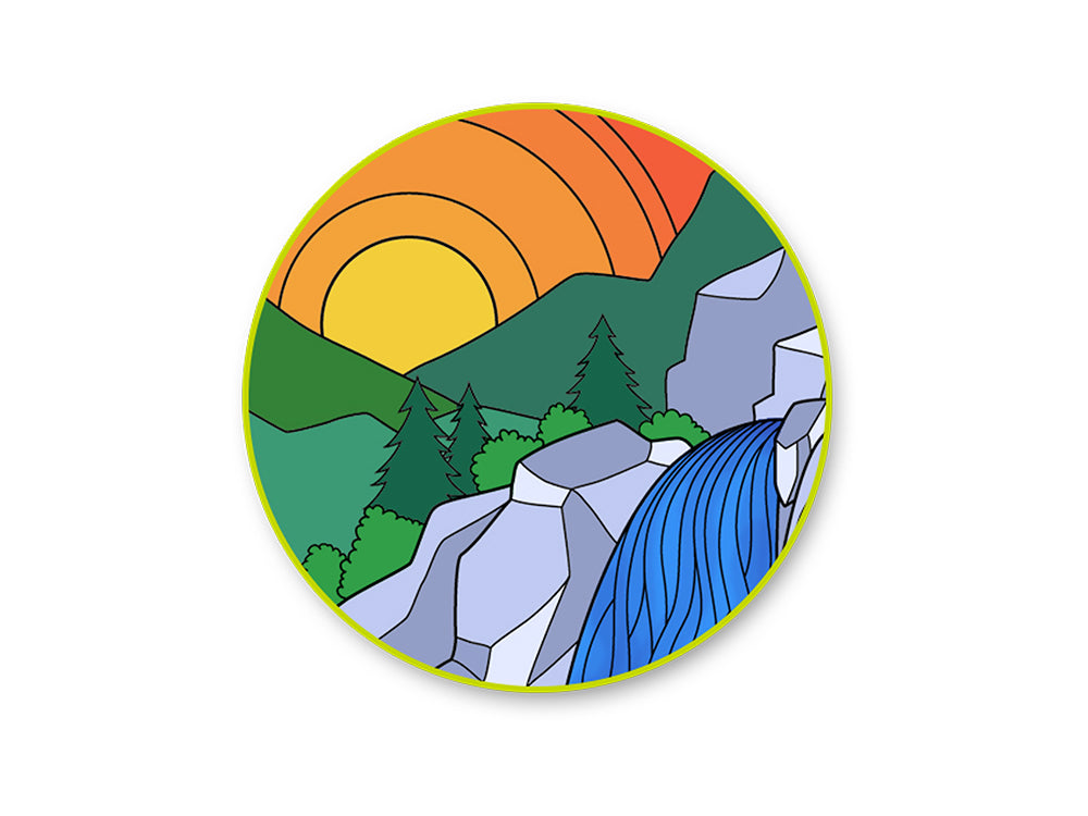 Stretch Artist Printed Canvas: 12"x12" Primed Back-Stapled K) Waterfall