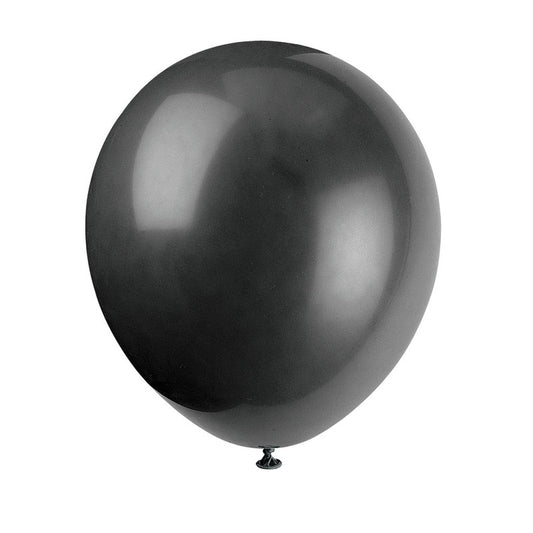 9" Latex Balloons  20ct - Jet Black