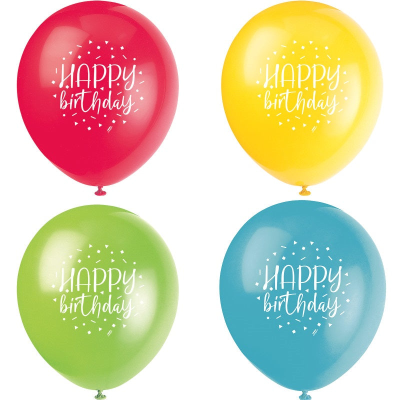 Balloon Party Birthday 12" Latex Balloons  8ct