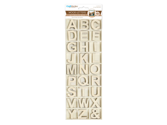 Wood Letters: 1.13" Mini x162 in Wood Storage Box