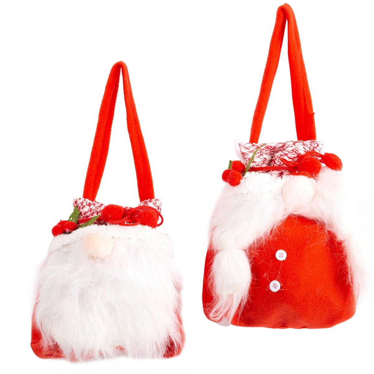 Xmas 7.5" Gnome Treat Bag, 2/S, cht