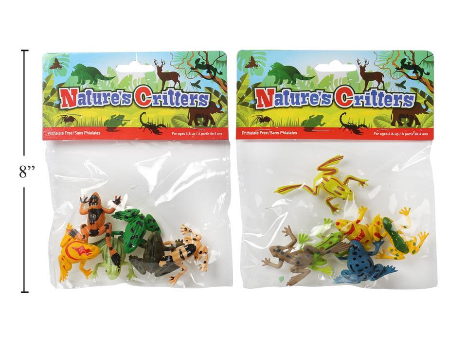 Nature's Critters,6-pc, Frog PVC bag, 2/s, header card