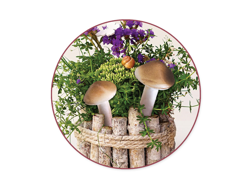 Craft Decor: Foam Mushroom Picks 4pc