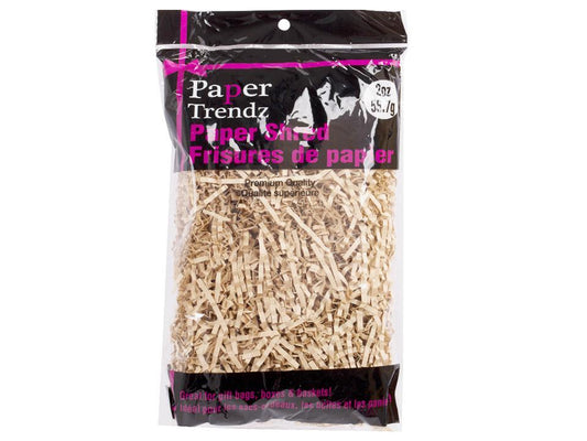 Paper T. 2oz Crinkle Paper Shred, Kraft , printed polybag